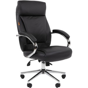 Изображение товара Офисное кресло Chairman 794 Россия хром нат. кожа/экокожа черная 7194218