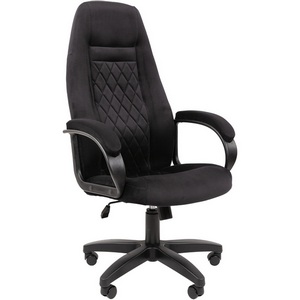 Изображение товара Кресло компьютерное с тканевой обивкой с механизмом качания Chairman Home 951 ткань Т-84 черный