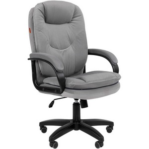 Изображение товара Кресло компьютерное с велюровой спинкой Chairman Home 668 ткань Т-55 серый LT