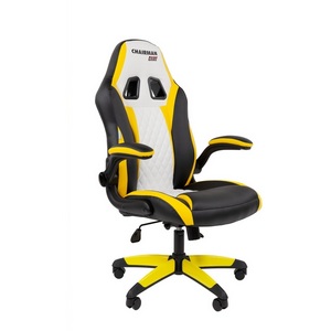 Изображение товара Кресло игровое с регулировкой высоты Chairman Game 15 экокожа/черный/желтый/белый