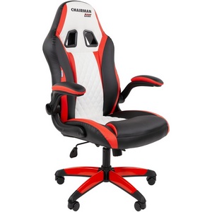 Изображение товара Кресло игровое с регулировкой высоты Chairman Game 15 экокожа/черный/красный/белый