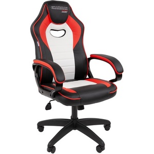Изображение товара Кресло игровое с регулировкой наклона спинки Chairman Game 16 экокожа/черный/красный/белый
