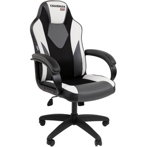 Изображение товара Кресло игровое с мягкими подлокотниками Chairman Game 17 экокожа/черный/серый/белый