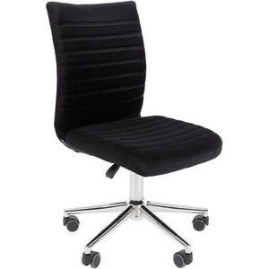 Изображение товара Стул для офиса с велюровой спинкой Chairman 033 ткань велюр T-84 черный