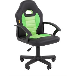 Изображение товара Кресло Chairman Kids 111 Россия экокожа черный/зеленый 7202592