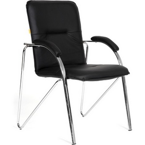 Изображение товара Стул для офиса руководителя с низкой спинкой CHAIRMAN 850 (металл,экокожа/черный)