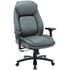 Изображение товара Компьютерное кресло - стул компьютерный без подлокотников с поясничной поддержкой CHAIRMAN CH403 (металл,пластик,экокожа/серый)