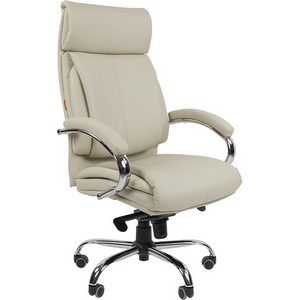 Изображение товара Кресло компьютерное с металлической крестовиной CHAIRMAN CH423 эко (металл,экокожа/светло-бежевый)