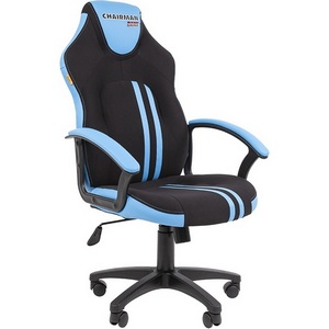 Изображение товара Игровые кресла CHAIRMAN GAME 26 (Пластик,Экокожа,Ткань/Черный,Голубой)