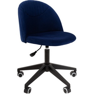 Изображение товара Кресло офисное на колесиках синее CHAIRMAN HOME 119 (металл,пластик,велюр/голубой)