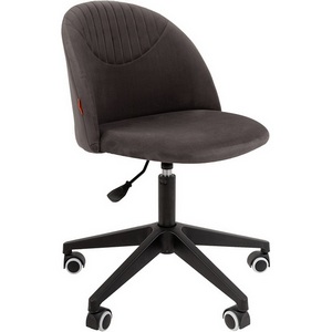 Изображение товара Кресло офисное на колесиках с каркасом из пластика CHAIRMAN HOME 119 (металл,пластик,велюр/темно-серый)