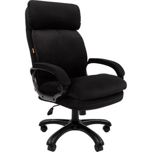 Изображение товара Компьютерное кресло - стул компьютерный с велюровой спинкой CHAIRMAN HOME 505 (пластик,велюр/черный)