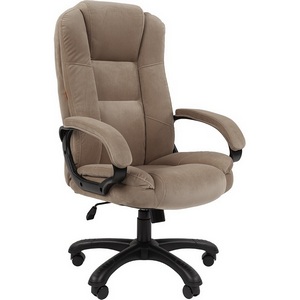 Изображение товара Компьютерное кресло - стул компьютерный с велюровой спинкой CHAIRMAN HOME 600 (пластик,велюр/бежевый)