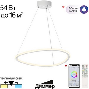 Изображение товара Подвесной светильник с ПДУ светодиодный Citilux Trio CL215B050 кольцо