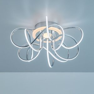 Изображение товара Люстра потолочная с пультом с голосовым управлением светодиодная с пультом управлением смартфоном и голосом регулировкой цветовой температуры яркости Citilux Джемини Смарт CL229A151E (Умный дом, Алиса)