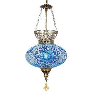 Изображение товара Подвесной светильник с подвесками Citilux Каир CL419126 Мозайка синяя