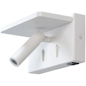 Изображение товара Настенный светильник для чтения светодиодный с полкой USB QI Citilux Декарт CL704370