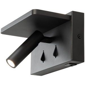 Изображение товара Настенный светильник для чтения светодиодный с полкой USB QI Citilux Декарт CL704371