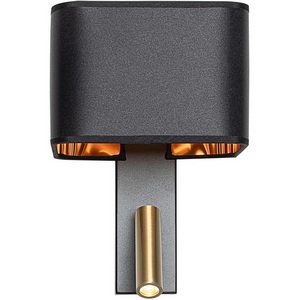 Изображение товара Бра с черным абажуром и выключателем с подсветкой для чтения Citilux Dekart CL704481