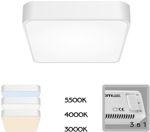 Изображение товара Потолочный светильник светодиодный с холодным белым светом с диммером Citilux Купер CL724K24V0