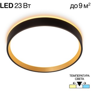 Изображение товара Настенно-потолочный светильник с подсветкой Черный+Золото Citilux Etalon CL750241