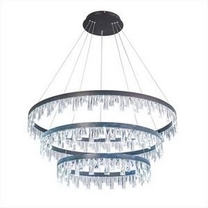 Изображение товара Подвесная светодиодная люстра хрустальная Eletto Celeste Nero EL320P120.1 кольцо