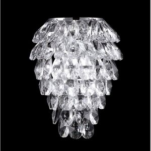 Изображение товара Настенный светильник хрустальный Crystal Lux CHARME AP3 CHROME/TRANSPARENT с подвесками