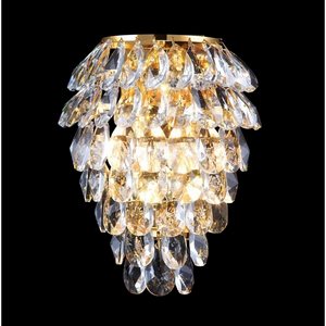 Изображение товара Настенный светильник хрустальный Crystal Lux CHARME AP3 GOLD/TRANSPARENT с подвесками
