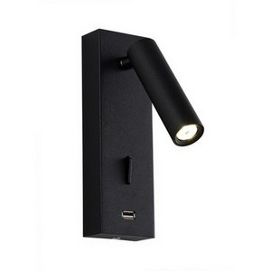 Изображение товара Бра для чтения светодиодное с выключателем и USB-портом Crystal Lux CLT 210W USB BL