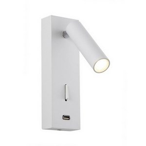 Изображение товара Бра для чтения светодиодное с выключателем и USB-портом Crystal Lux CLT 210W USB WH