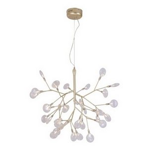 Изображение товара Подвесная люстра светодиодная Crystal Lux EVITA SP36 GOLD/TRANSPARENT лепестки