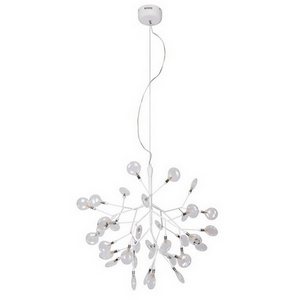 Изображение товара Подвесная люстра светодиодная Crystal Lux EVITA SP36 WHITE/TRANSPARENT лепестки