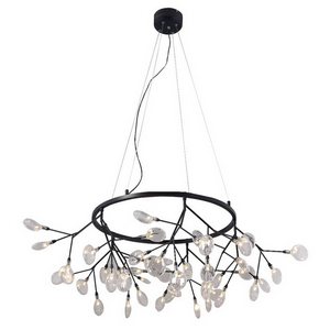 Изображение товара Светодиодная подвесная люстра Crystal Lux EVITA SP45 D BLACK/TRANSPARENT лепестки