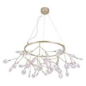 Изображение товара Подвесная люстра светодиодная Crystal Lux EVITA SP45 D GOLD/TRANSPARENT лепестки