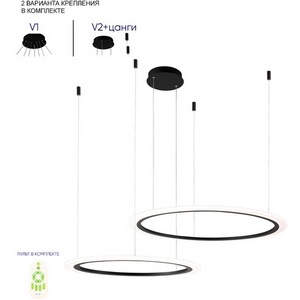 Изображение товара Подвесной светильник с пультом управления Crystal Lux MANZANA SP53W LED BLACK