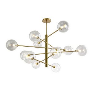 Изображение товара Потолочная люстра светодиодная Crystal Lux MARZO SP12 BRONZE/TRANSPARENTE (плафоны шарики)