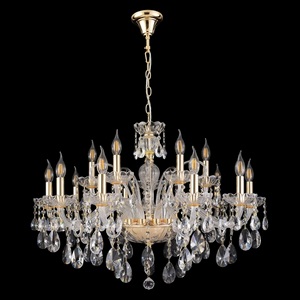 Изображение товара Подвесная люстра Crystal Lux MONICA SP10+5 GOLD подсвечник с подвесками