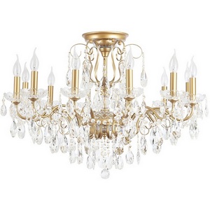 Изображение товара Потолочная люстра на штанге Crystal Lux MONTANA PL12 подсвечник с подвесками