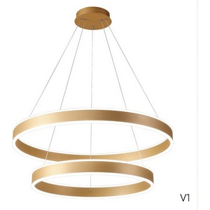 Изображение товара Подвесной светильник светодиодный с пультом Crystal Lux Muchos MUCHOS SP123W LED GOLD кольцо