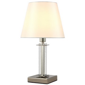 Изображение товара Настольная лампа Crystal Lux NICOLAS LG1 NICKEL/WHITE