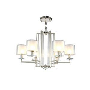 Изображение товара Подвесная люстра Crystal Lux NICOLAS SP-PL6 NICKEL/WHITE