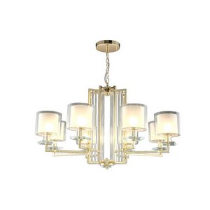 Изображение товара Подвесная люстра Crystal Lux NICOLAS SP-PL8 GOLD/WHITE