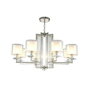 Изображение товара Подвесная люстра Crystal Lux NICOLAS SP-PL8 NICKEL/WHITE