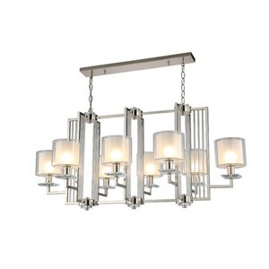 Изображение товара Подвесная люстра Crystal Lux NICOLAS SP8 L1000 NICKEL/WHITE