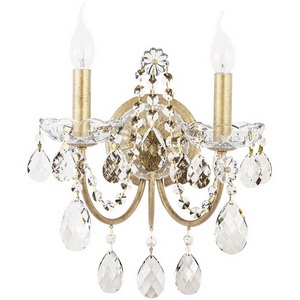 Изображение товара Бра Crystal Lux ODELIS AP2 GOLD подсвечник с подвесками