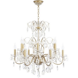 Изображение товара Подвесная люстра Crystal Lux ODELIS SP12 GOLD подсвечник с подвесками