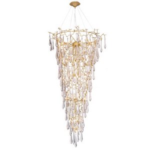 Изображение товара Подвесная каскадная люстра Crystal Lux REINA SP34 D1200 GOLD PEARL