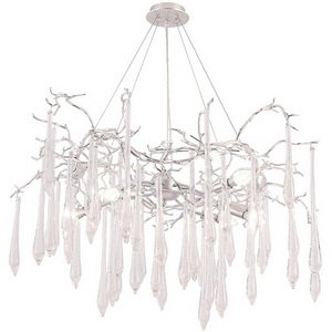 Изображение товара Подвесная люстра Crystal Lux REINA SP8 D1000 SILVER PATINA форма ветки с подвесками