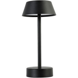 Изображение товара Настольная лампа с usb черная арматура светодиодная с выключателем и аккумулятором Crystal Lux SANTA LG1 BLACK