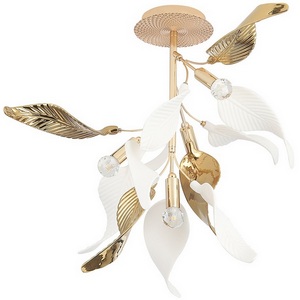 Изображение товара Потолочная люстра на штанге Crystal Lux STEFANIA PL4 листья